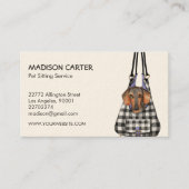 Carte de visite du service de remise pour animaux  (Devant)