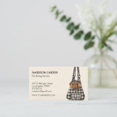 Carte de visite du service de remise pour animaux  (Debout devant)