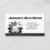 Carte de visite du service de réparation mécanique (Devant)