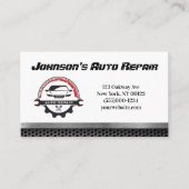 Carte de visite du service de réparation mécanique (Devant)