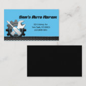 Carte de visite du service de réparation mécanique (Devant / Derrière)