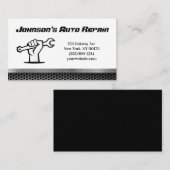 Carte de visite du service de réparation mécanique (Devant / Derrière)