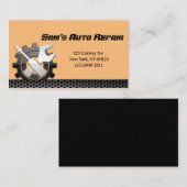 Carte de visite du service de réparation mécanique (Devant / Derrière)