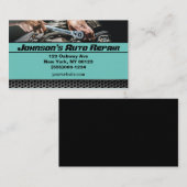 Carte de visite du service de réparation mécanique (Devant / Derrière)