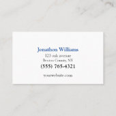 Carte de visite du service de serrurerie professio (Dos)