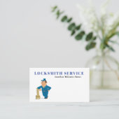 Carte de visite du service de serrurerie professio (Debout devant)