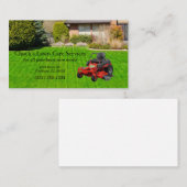 Carte de visite du service de soins de la pelouse (Devant / Derrière)