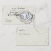 Carte de visite du service de soins pour animaux (Devant / Derrière)