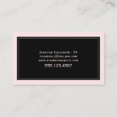 Carte de visite du Service des soins infirmiers à  (Dos)