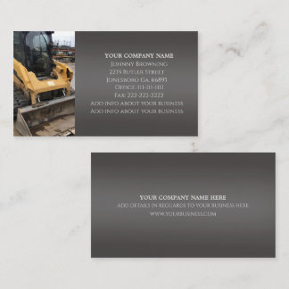 Carte de visite du service d'excavation