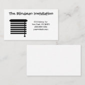 Carte de visite du service d'installation aveugle (Devant / Derrière)