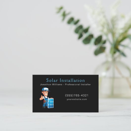 Carte de visite du service d'installation d'énergi (Debout devant)