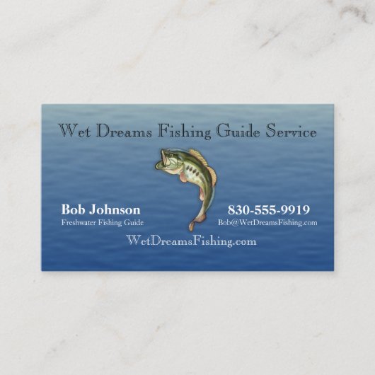 Carte de visite du service du guide de pêche (Devant)