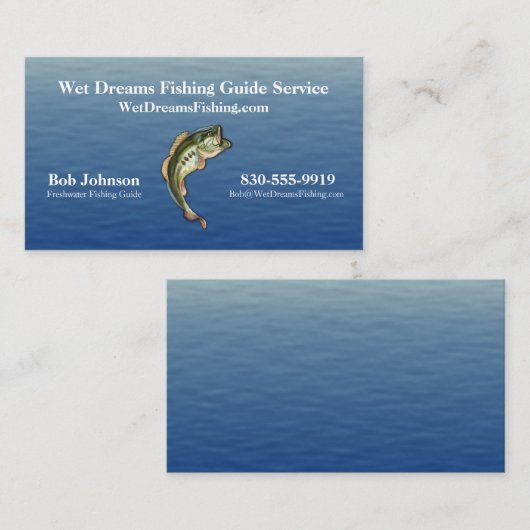 Carte de visite du service du guide de pêche (Devant / Derrière)
