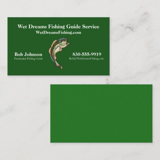 Carte de visite du service du guide de pêche (Devant / Derrière)