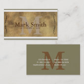 Carte de visite du Service du procureur profession (Devant / Derrière)