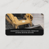 Carte de visite du service Excavateur (Devant)