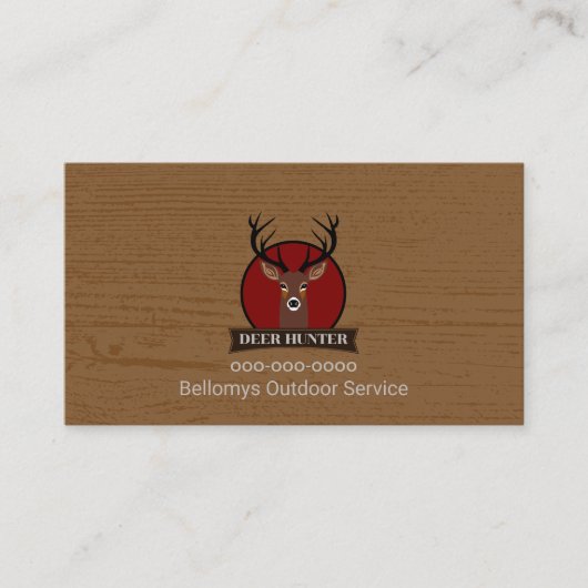 Carte de visite du service extérieur de Deer Head (Devant)