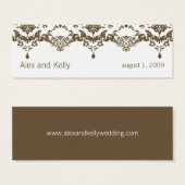 Carte de visite du site web Brown Baroque Mariage (Devant & derrière)