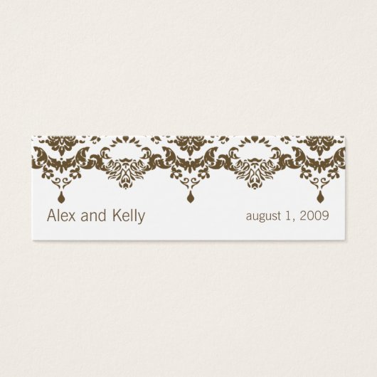 Carte de visite du site web Brown Baroque Mariage (Devant)