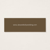 Carte de visite du site web Brown Baroque Mariage (Dos)