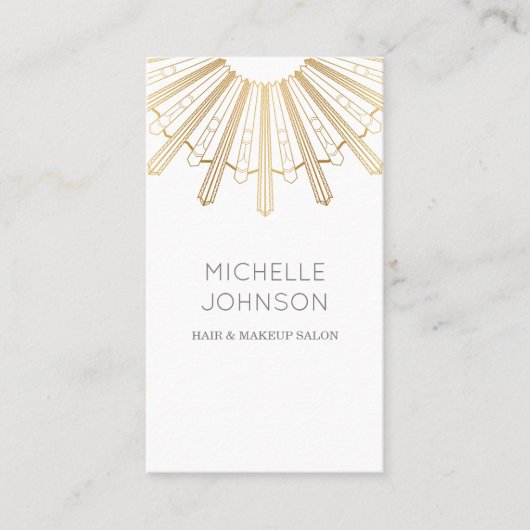 Carte de visite du soleil d'art déco (Devant)