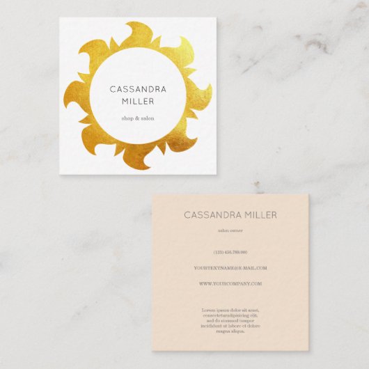 Carte de visite du soleil d'or de Faux (Devant / Derrière)