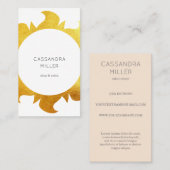 Carte de visite du soleil d'or de Faux (Devant / Derrière)