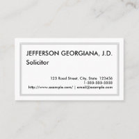 Carte de visite du solliciteur général