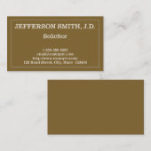 Carte de visite du Solliciteur professionnel et de (Devant / Derrière)