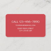 Carte de visite du Spa mobile de massage thaï (Dos)