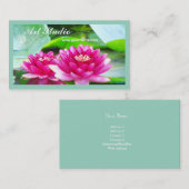 Carte de visite du studio d'art Water Lilies (Devant / Derrière)