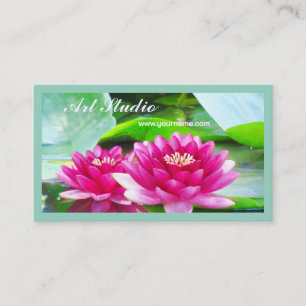 Carte de visite du studio d'art Water Lilies