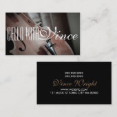 Carte de visite du studio de musique Cello Instruc (Devant / Derrière)