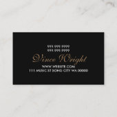 Carte de visite du studio de musique Cello Instruc (Dos)