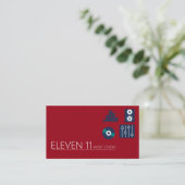 Carte de visite du studio de musique Cool rouge fo (Debout devant)