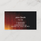 Carte de visite du studio d'enregistrement microph (Dos)