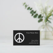 Carte de visite du symbole de la paix noire (Debout devant)