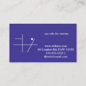 Carte de visite du symbole de serpent (Dos)