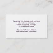 CARTE DE VISITE du symbole OM (bordure bleue) (Dos)