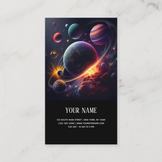 Carte de visite du système solaire (Devant)