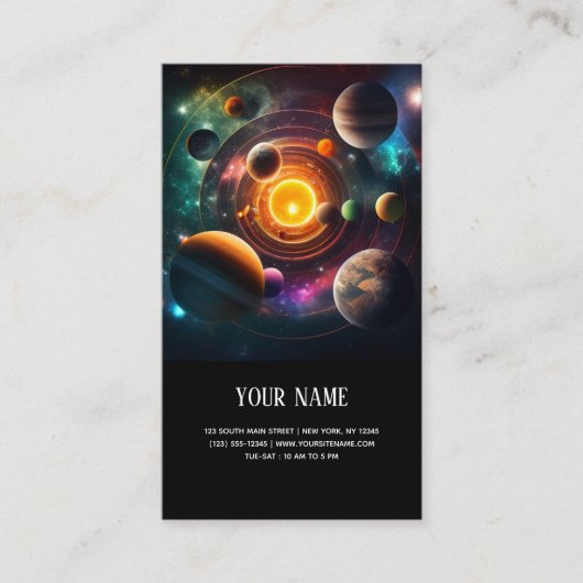 Carte de visite du système solaire (Devant)