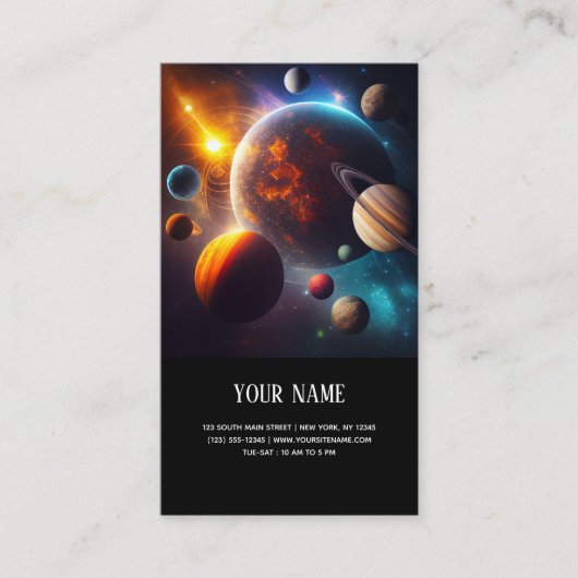 Carte de visite du système solaire (Devant)