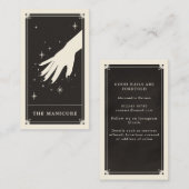 Carte de visite du technicien de l'ongle du Tarot  (Devant / Derrière)