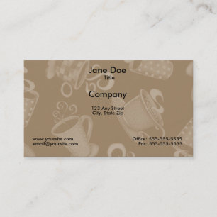 Carte de visite du temps 2 de café