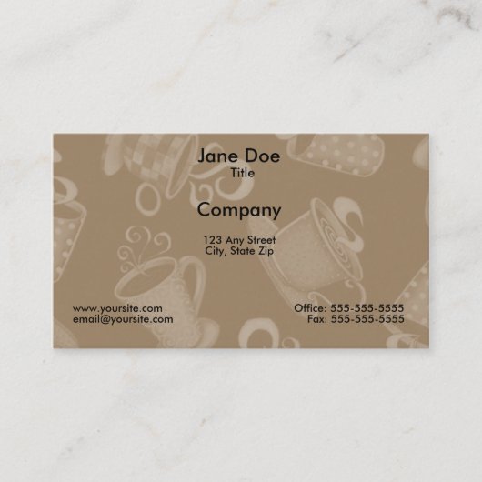 Carte de visite du temps 2 de café (Devant)