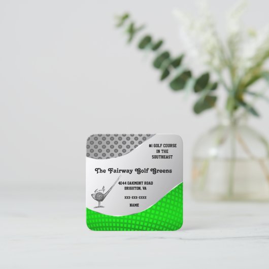 Carte de visite du terrain de golf (Debout devant)