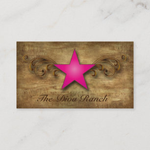 Carte de visite du Texas Star Suede perches roses
