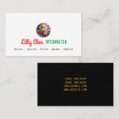 Carte de visite du traducteur interprète (Devant / Derrière)