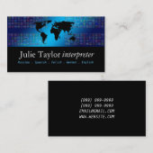 Carte de visite du traducteur interprète World Fla (Devant / Derrière)